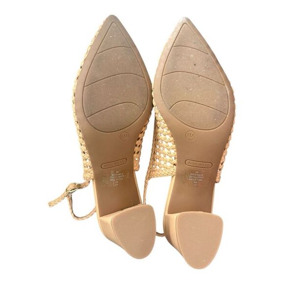 Nine West Woven Slingbacks Pumps Size 8 M Tan - Picture 8 of 9